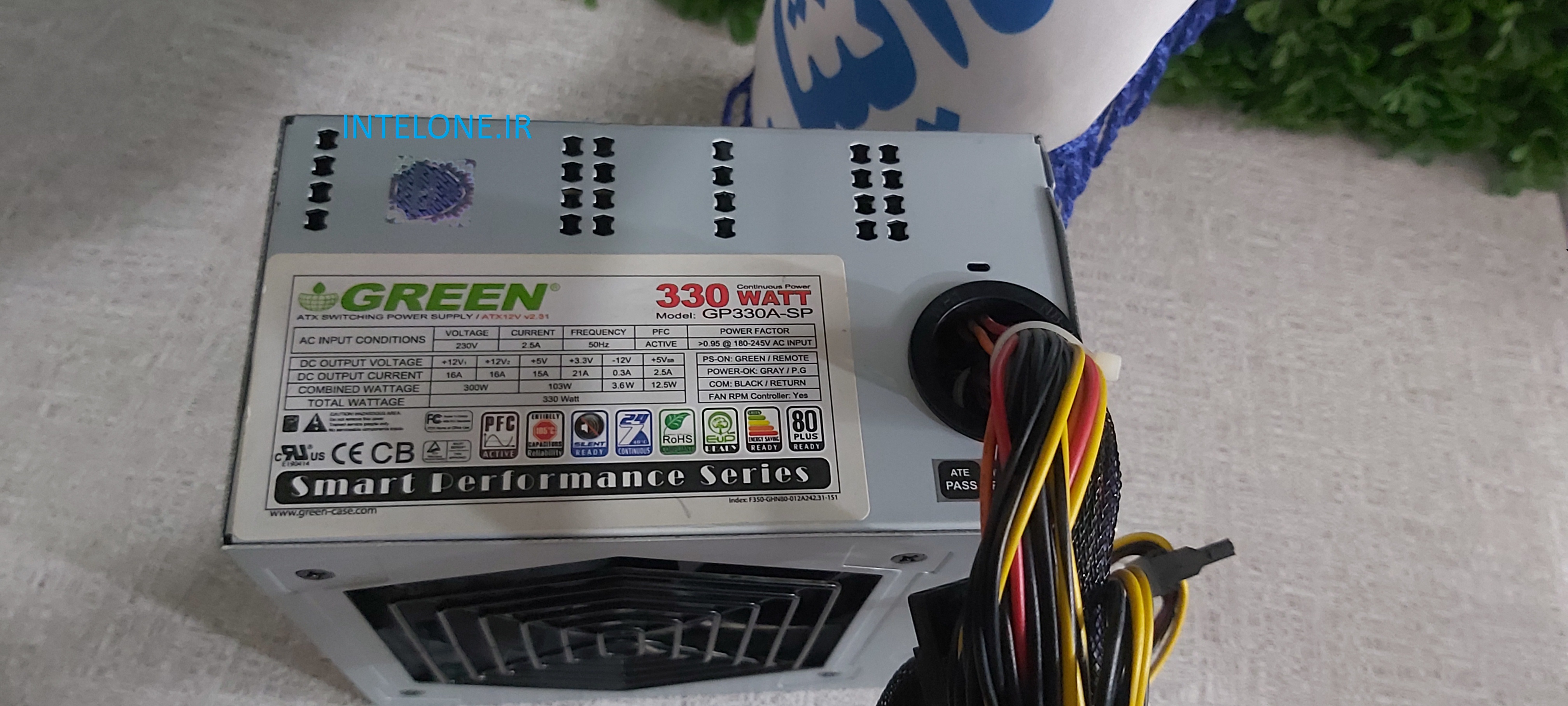 پاور استوک 330وات 80 پلاس غیر ماژولار GREEN GP330A-SP