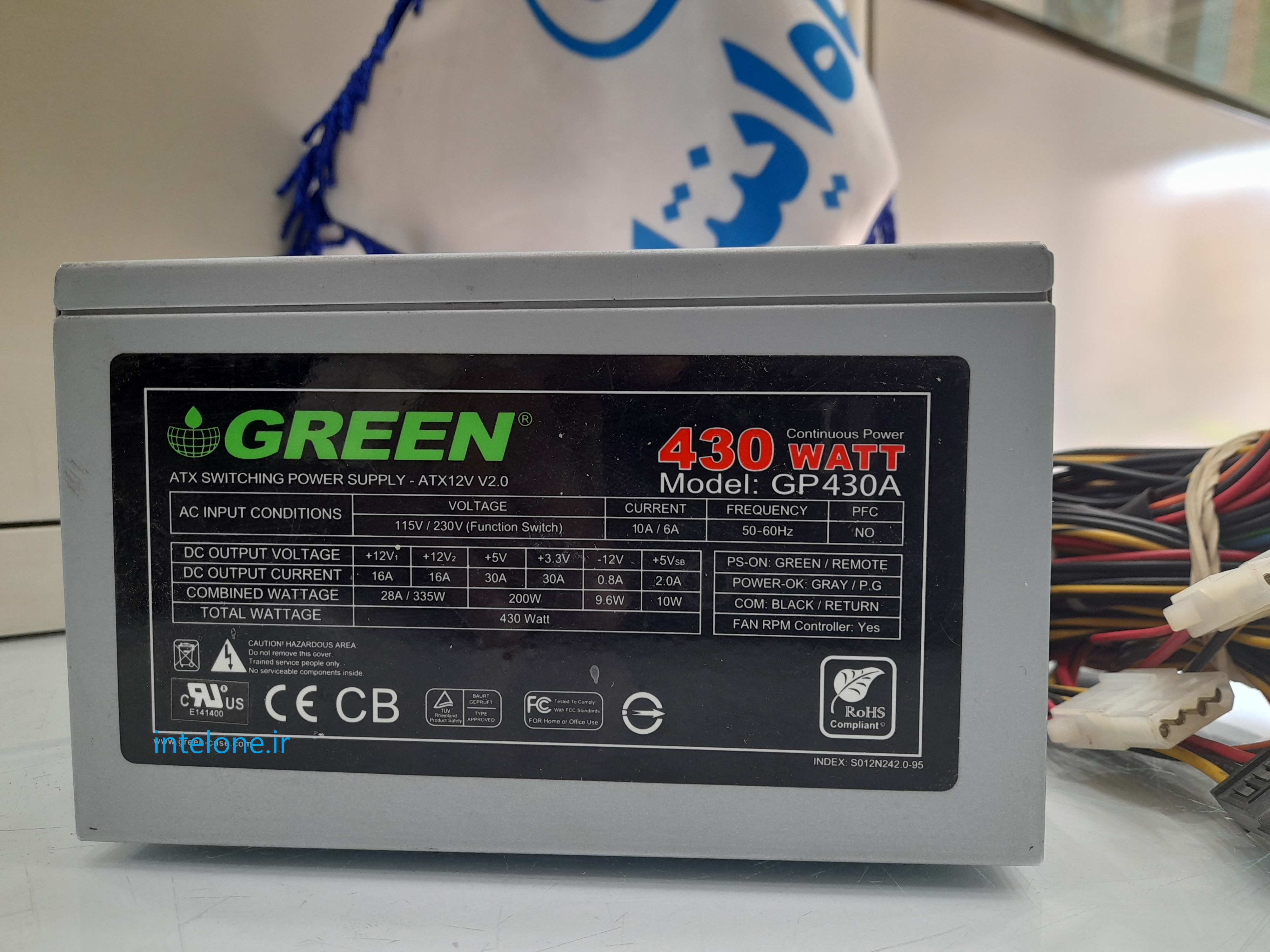 پاور استوک430 وات غیرماژولار مدلGREEN GP430A