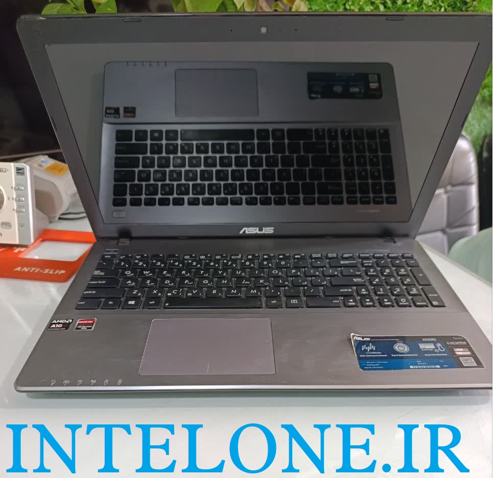 لپتاپ استوک ایسوس X550D cpu AMD A10 5750 RAM 8G HARD 256 SSD GPU HD 8670M 2G RADEON 15/6 hd