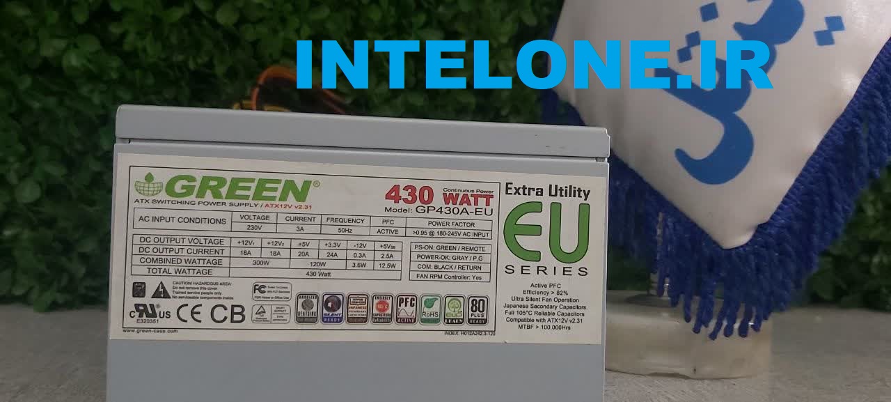پاور استوک 430 وات 80 پلاس غیر ماژولار   GREEN GP430A-EU